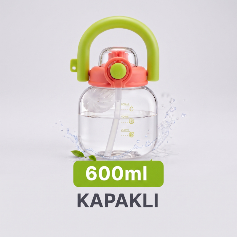 Sporcu Matarası - 600 ml - BPA İçermez - Sızdırmaz Kapaklı  - 3